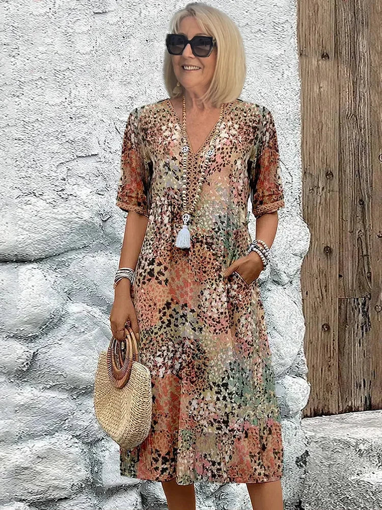 Harper Vibrant Mid Length Dress