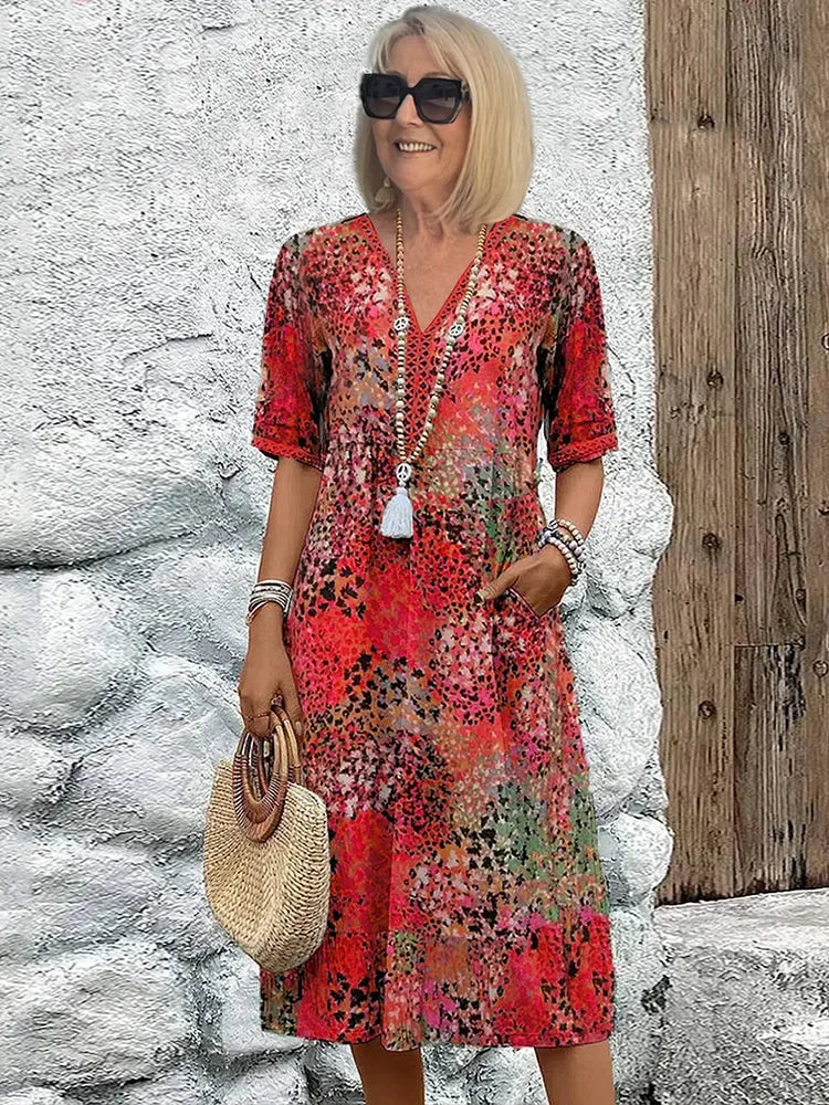 Harper Vibrant Mid Length Dress