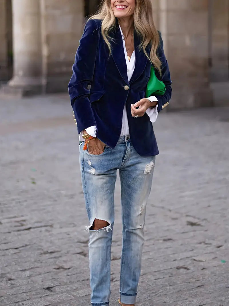 Isabella Elegant velvet blazer