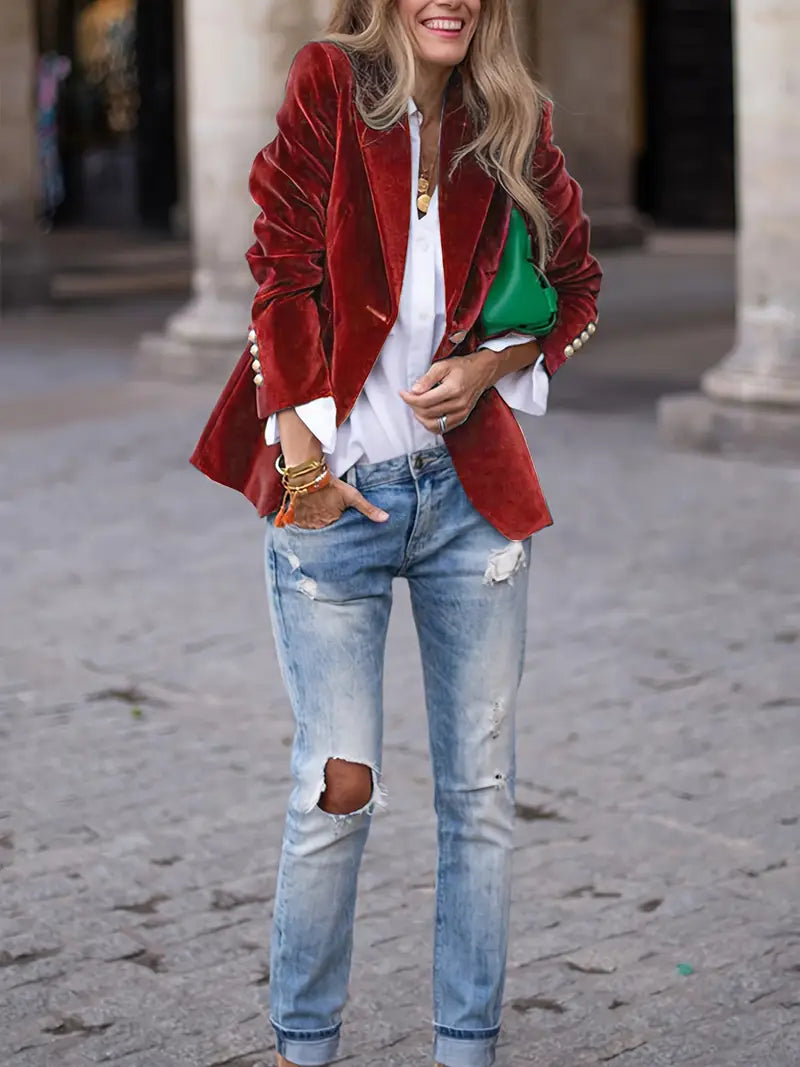 Isabella Elegant velvet blazer