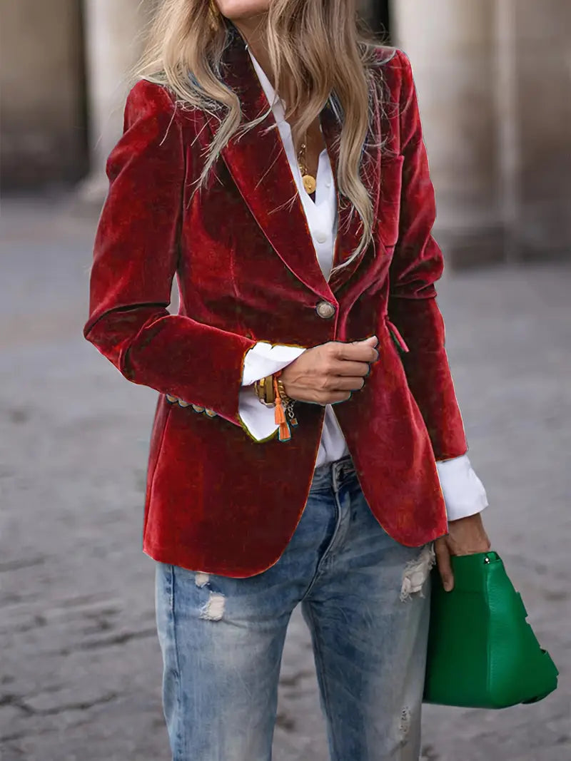 Isabella Elegant velvet blazer