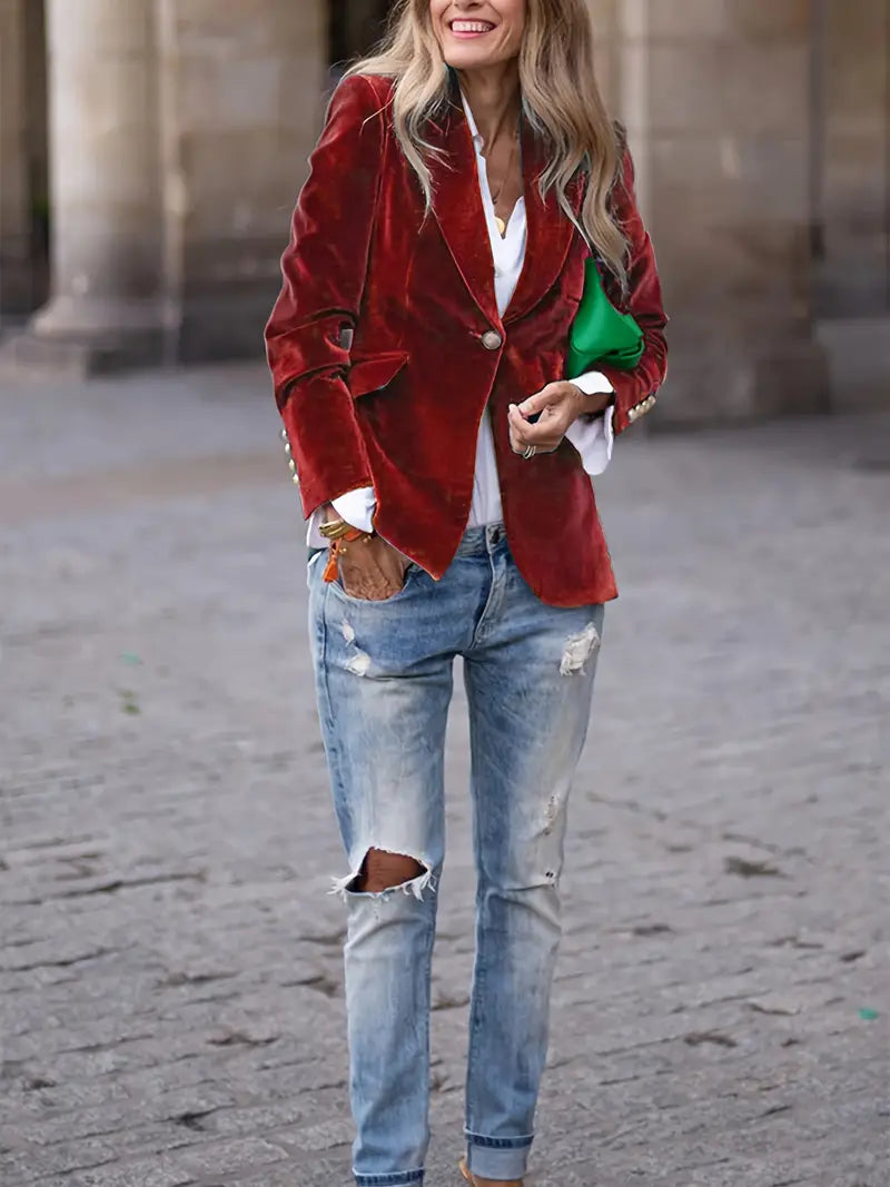 Isabella Elegant velvet blazer