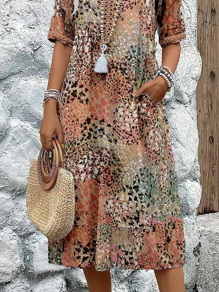 Harper Vibrant Mid Length Dress