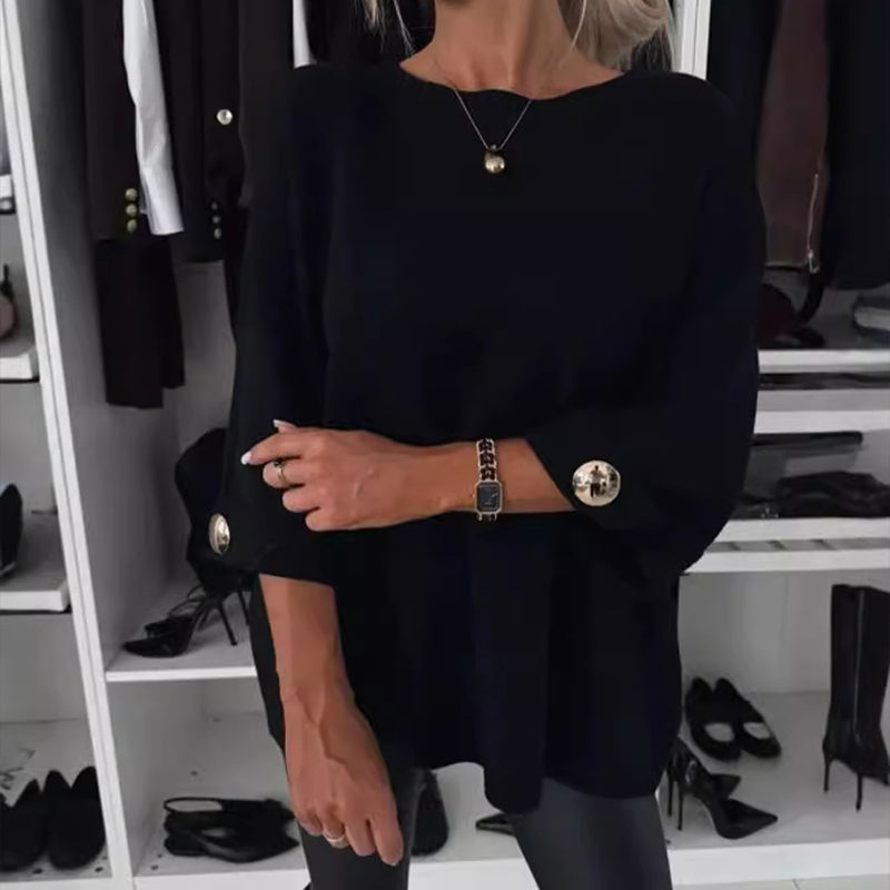 Millie Elegant Button Sleeve Top